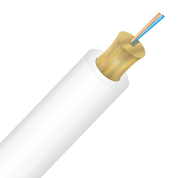 BendSafe® 2 Strand OS2 Distribution TB Demarc White Riser - Bulk per Ft.